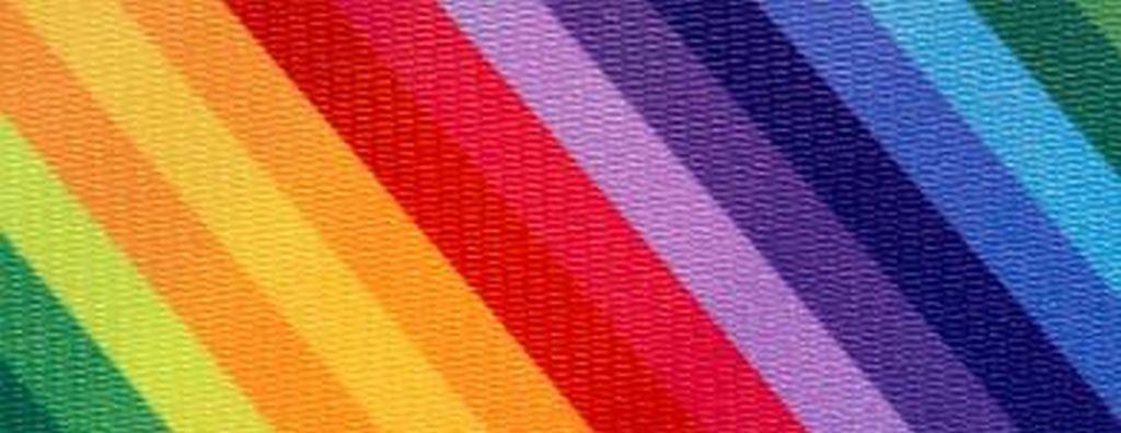 Gurtband bedruckt Regenbogen Diagonal 38mm